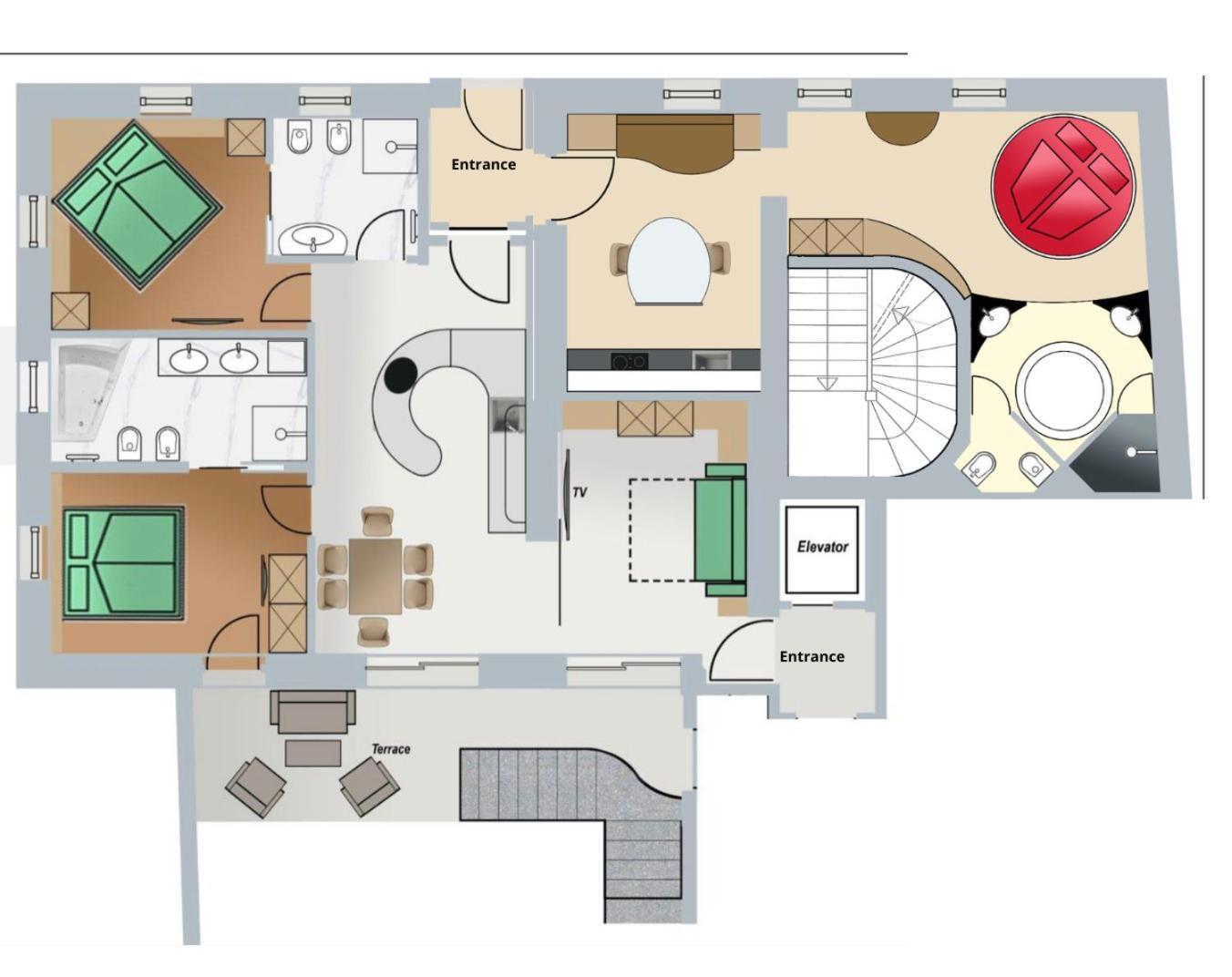 Apartments Villa Venezia Luxury オルティゼーイ 部屋 写真